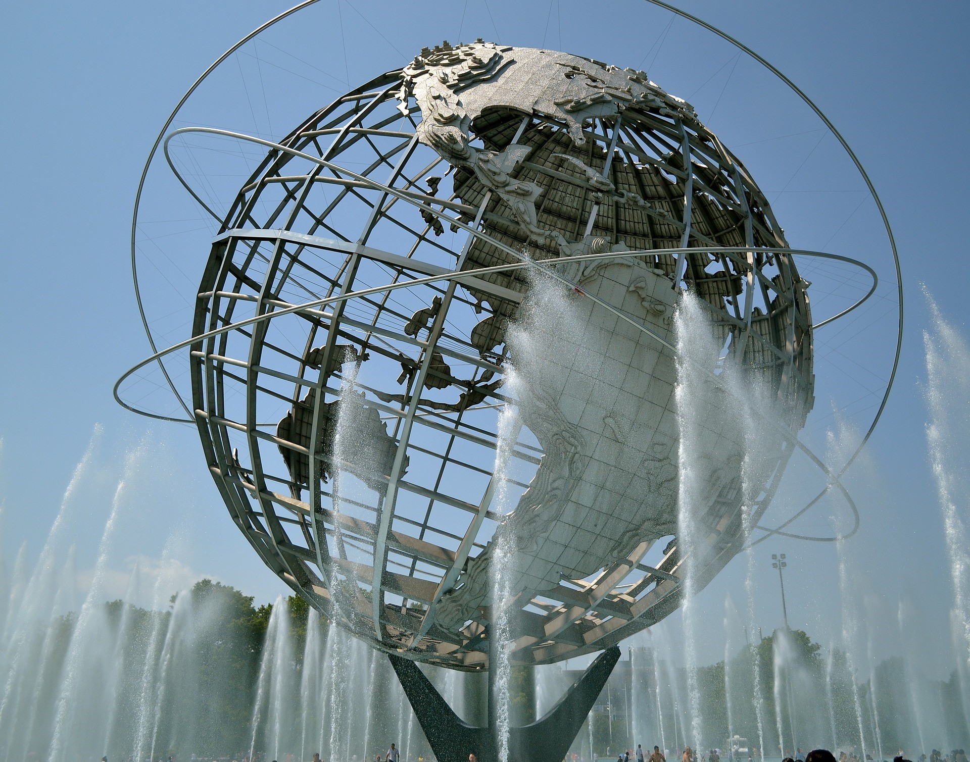 The Unisphere, a stainless-steel globe, which is the symbol of the 1964 World's Fair