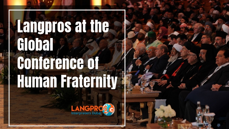 Langpros at the Global Conference of Human Fraternity