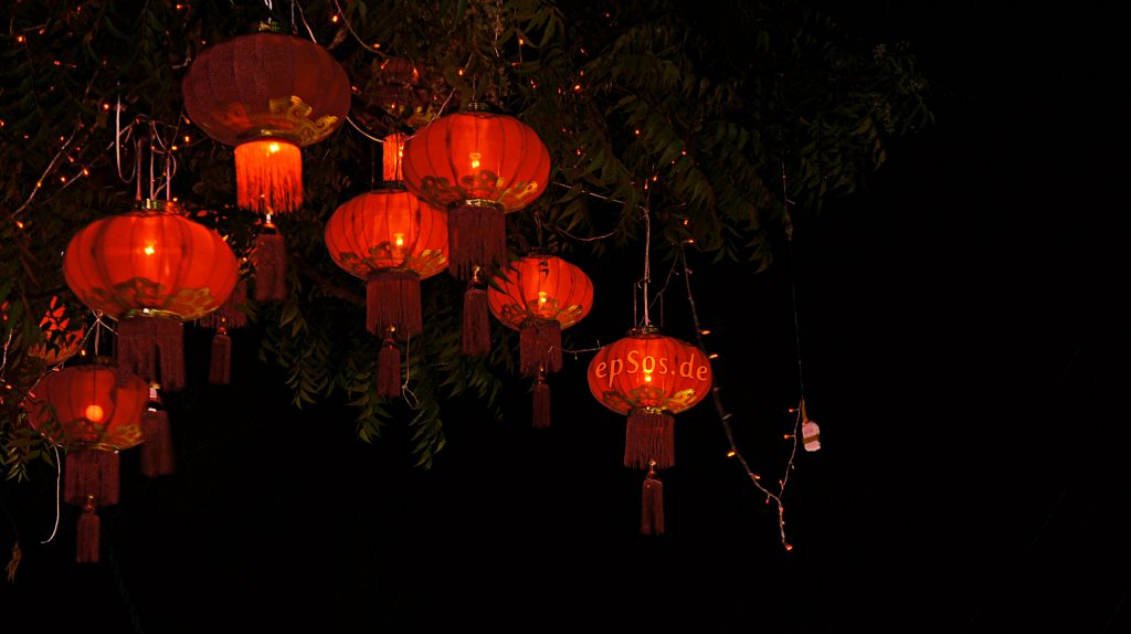red chinese lanterns for New Year