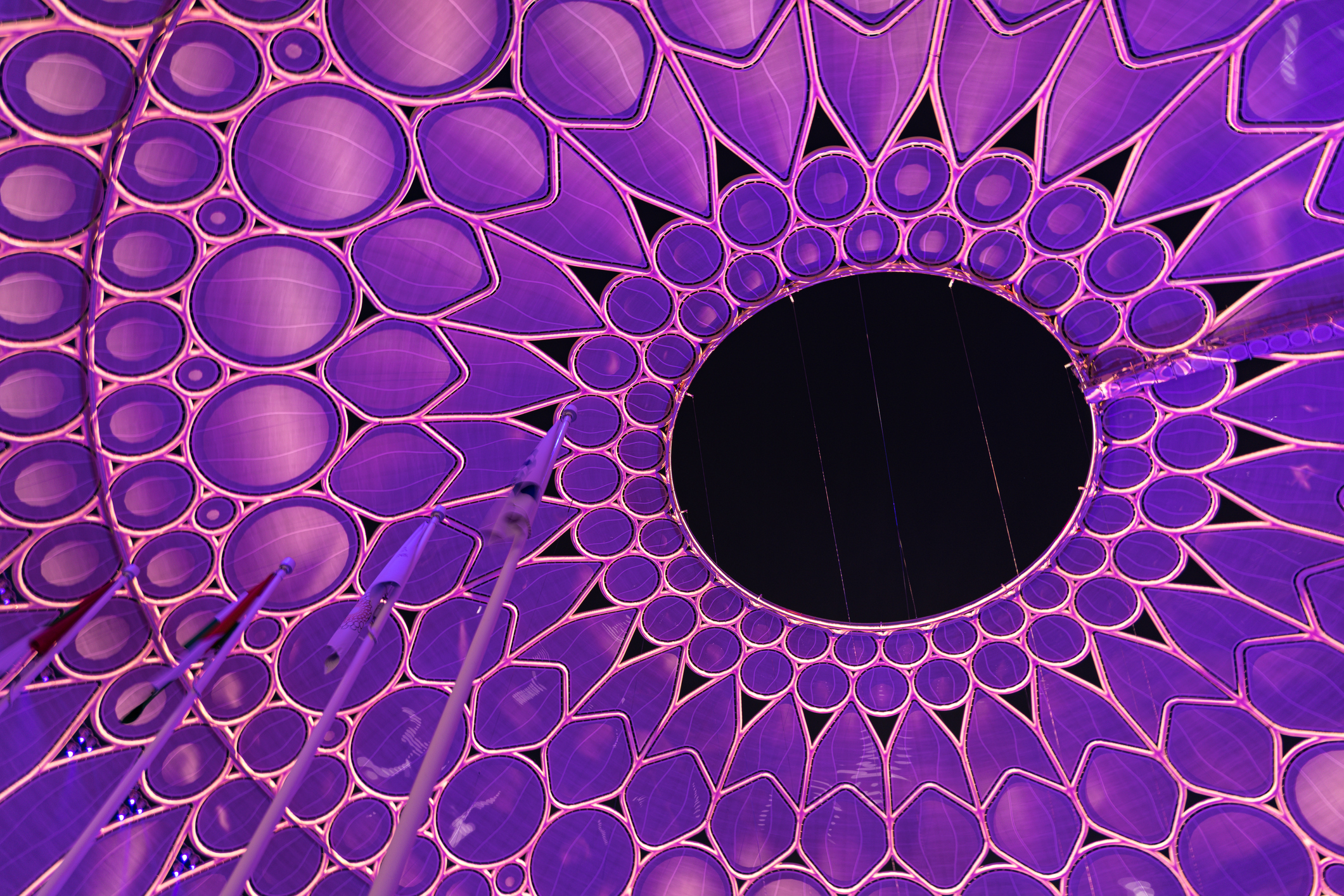 Fantastic and colorful Al Wasl Dome at Dubai Expo City